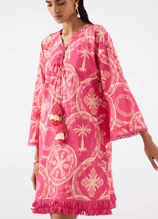 Areca Palm Bell Sleeves Dress by Studio Rigu available on Indiaspopup.com