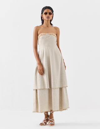 Palm Island Tiered Dress by Studio Rigu available on Indiaspopup.com