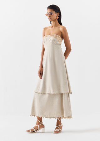 Palm Island Tiered Dress by Studio Rigu available on Indiaspopup.com