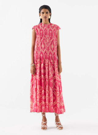 Areca Palm Ruching Dress by Studio Rigu available on Indiaspopup.com
