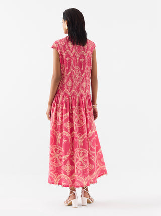 Areca Palm Ruching Dress by Studio Rigu available on Indiaspopup.com