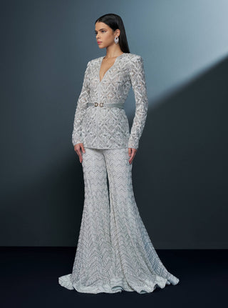 Paragon blue and gray kurta and sharara set