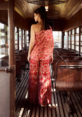 Rococo By Raghvi-Meraki Beige Sharara And Top-INDIASPOPUP.COM