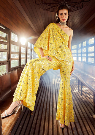 Rococo By Raghvi-Ambre Yellow Sharara And Top-INDIASPOPUP.COM