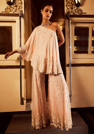 Rococo By Raghvi-Empyrean Ice Pink Sharara And Top-INDIASPOPUP.COM