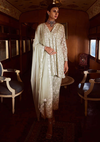 Rococo By Raghvi-Zenith Mint Green Kurta Set-INDIASPOPUP.COM
