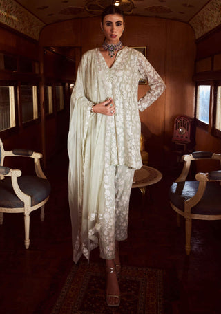 Rococo By Raghvi-Zenith Mint Green Kurta Set-INDIASPOPUP.COM