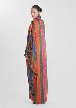 Bahaar multicolor one-shoulder dress