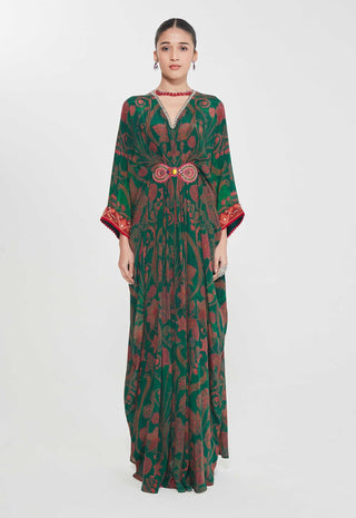 Heena green belt kaftan