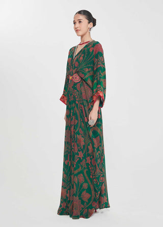 Heena green belt kaftan