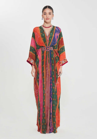 Farida belt multicolor kaftan