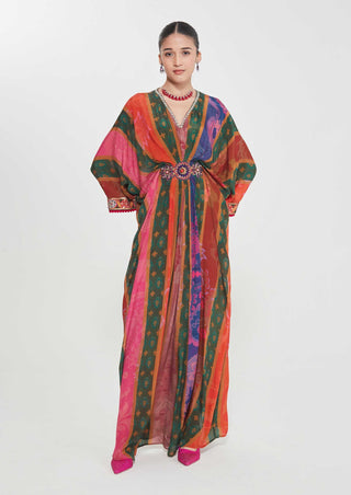 Farida belt multicolor kaftan
