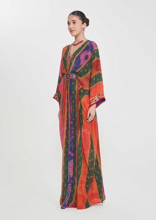 Farida belt multicolor kaftan