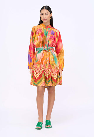 Bed Of Roses Midi Dress by Siddhartha Bansal, available on Indiaspopup.com