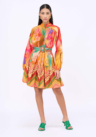 Bed Of Roses Midi Dress by Siddhartha Bansal, available on Indiaspopup.com