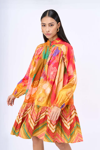 Bed Of Roses Midi Dress by Siddhartha Bansal, available on Indiaspopup.com