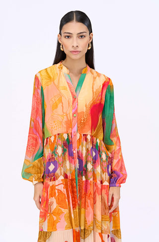 Elisa Maxi Tier Dress by Siddhartha Bansal, available on Indiaspopup.com