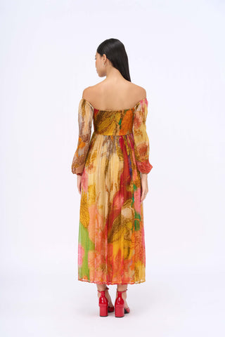 Smocking Off-Shoulder Dress by Siddhartha Bansal, available on Indiaspopup.com