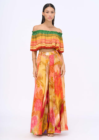 Love-Struck Off-Shoulder Top And Pants by Siddhartha Bansal, available on Indiaspopup.com