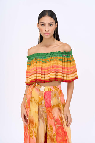 Love-Struck Off-Shoulder Top And Pants by Siddhartha Bansal, available on Indiaspopup.com