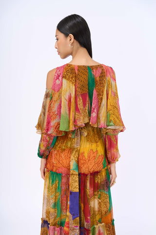 Carnival Multicolor Printed Maxi Dress by Siddhartha Bansal, available on Indiaspopup.com
