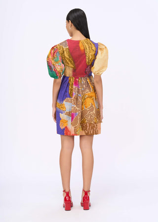 Burble Floral Mosaic Dress by Siddhartha Bansal, available on Indiaspopup.com
