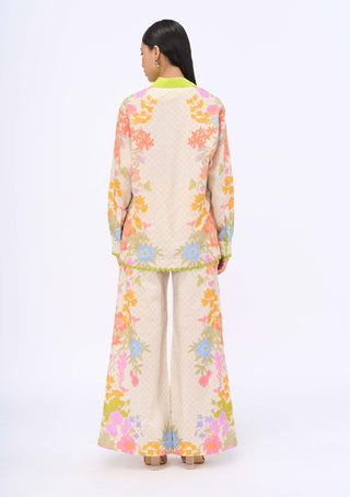 Pearl Radiance Collar Shirt And Printed Pants by Siddhartha Bansal, available on Indiaspopup.com
