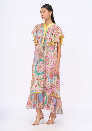 Love Midi Printed Dress by Siddhartha Bansal, available on Indiaspopup.com
