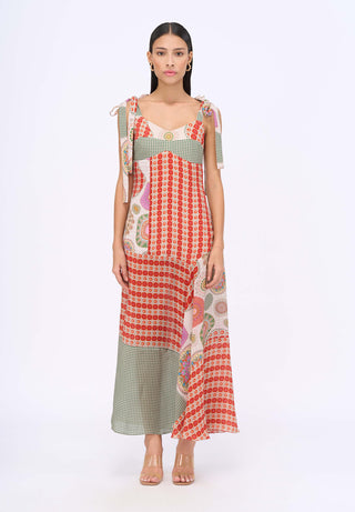 Vouge Girl Rust Dress by Siddhartha Bansal, available on Indiaspopup.com