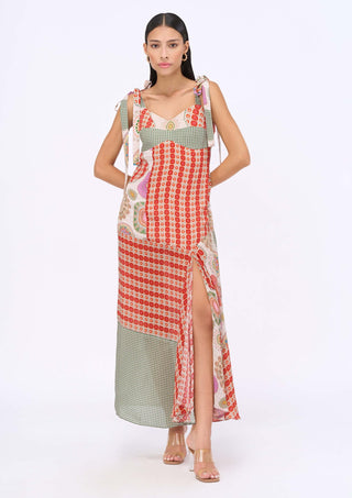 Vouge Girl Rust Dress by Siddhartha Bansal, available on Indiaspopup.com