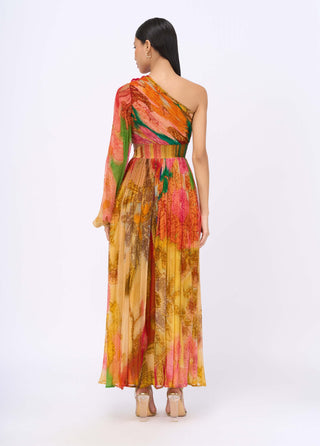 Sofia Printed Maxi Dress by Siddhartha Bansal, available on Indiaspopup.com