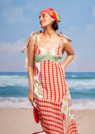 Vouge Girl Rust Dress by Siddhartha Bansal, available on Indiaspopup.com