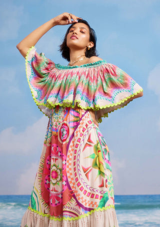 White Lotus Tiered Dress by Siddhartha Bansal, available on Indiaspopup.com