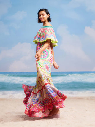 White Lotus Tiered Dress by Siddhartha Bansal, available on Indiaspopup.com
