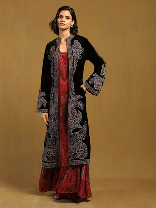 Black Pheonix Solid Shrug by Ritu Kumar available on Indiaspopup