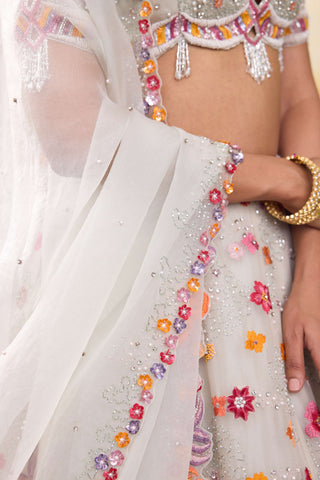 Fiona silk organza lehenga set