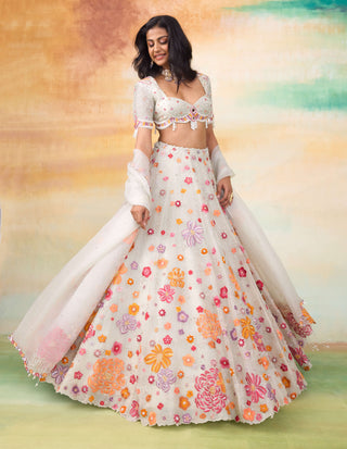 Fiona silk organza lehenga set