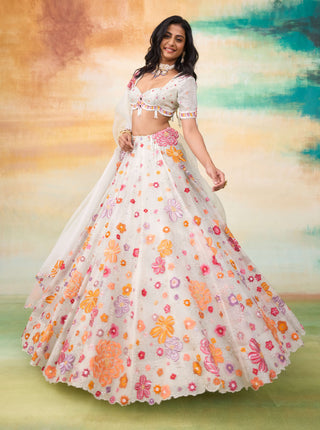Fiona silk organza lehenga set