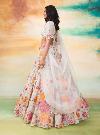 Fiona silk organza lehenga set
