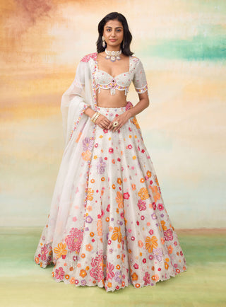 Fiona silk organza lehenga set