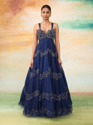 Elsa midnight blue dress