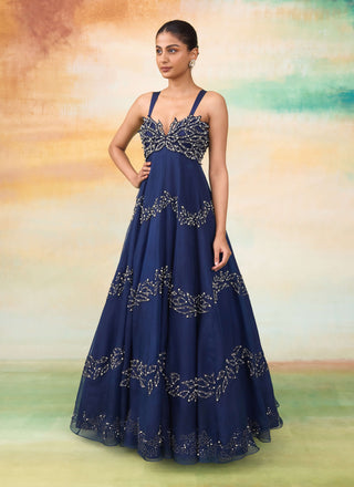 Elsa midnight blue dress