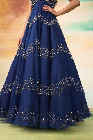 Elsa midnight blue dress