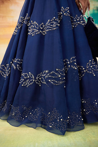 Elsa midnight blue dress