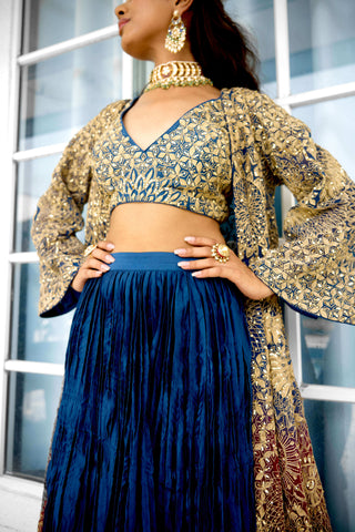 Scarlet desire cape and skirt set