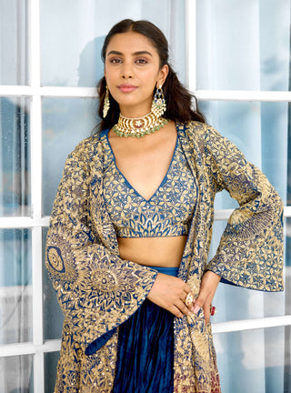 Scarlet desire cape and skirt set