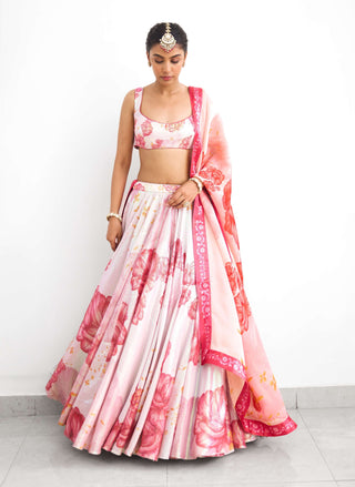 Blush bloom sequence lehenga set