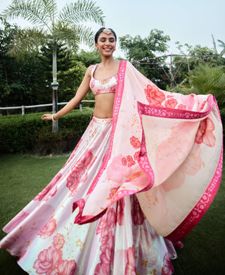 Blush bloom sequence lehenga set