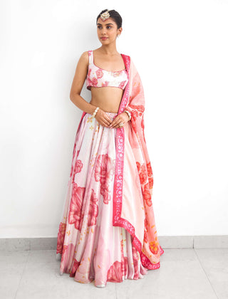 Blush bloom sequence lehenga set