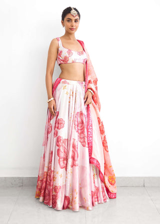 Blush bloom sequence lehenga set